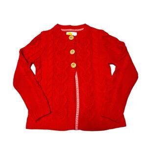 Mini Boden Cable Knit Cardigan Sweater Size 6/7